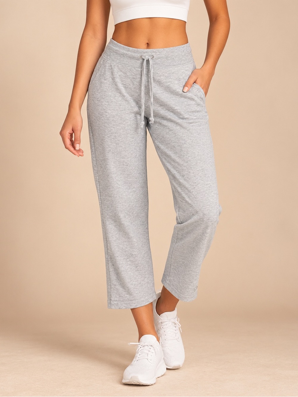 C9 Champion Gray Drawstring Capri Sweatpants Size Large